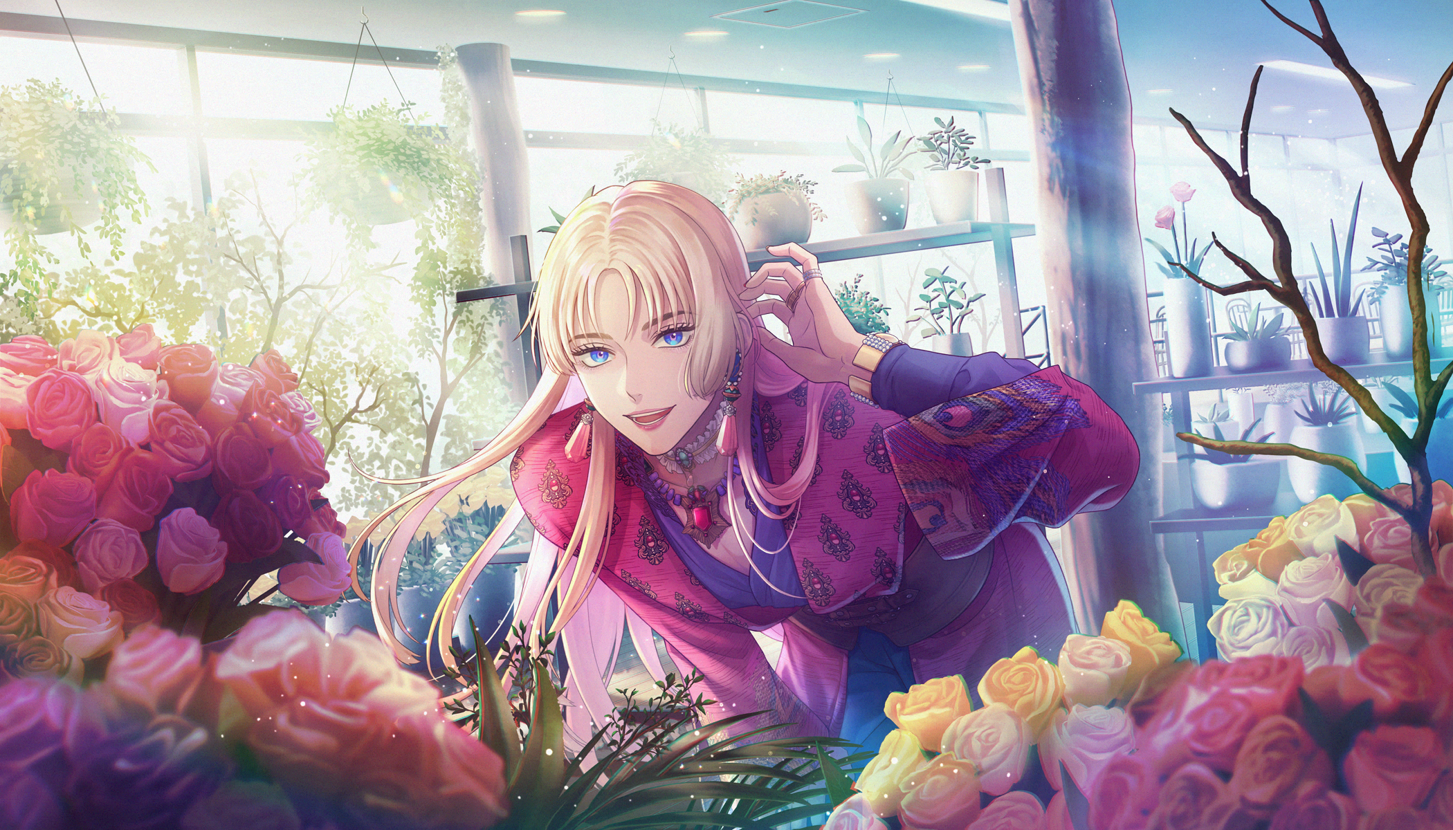 花開くような